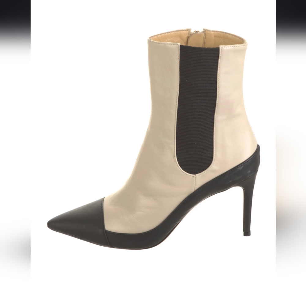 Alexandre Birman two tone leather booties